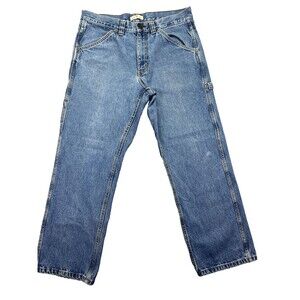 Blue‎ Mountain Carpenter Jeans 100% Cotton Denim Men's Tag Sz 34x30 Y2K Grunge